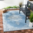 thumbnail image 1 of SAFAVIEH Beach House Harding Traditional Indoor/Outdoor Area Rug Cream/Blue, 5'3" x 7'6", 1 of 7