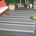 thumbnail image 1 of SAFAVIEH Beach House Henry Striped Indoor/Outdoor Area Rug, Beige/Blue, 4' x 6', 1 of 19