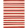 thumbnail image 1 of SAFAVIEH Beach House Henry Striped Indoor/Outdoor Area Rug, Beige/Red, 4' x 4' Round, 1 of 9