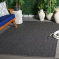 thumbnail image 1 of SAFAVIEH Beach House Jacinth Solid Indoor/Outdoor Area Rug, Black, 5'3" x 7'6", 1 of 16