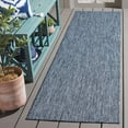 thumbnail image 1 of SAFAVIEH Beach House Jacinth Solid Indoor/Outdoor Runner Rug, Navy, 2'2" x 8', 1 of 15
