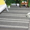 thumbnail image 1 of SAFAVIEH Beach House Jenelle Striped Indoor/Outdoor Area Rug, Gray/Charcoal, 5'3" x 7'6", 1 of 16