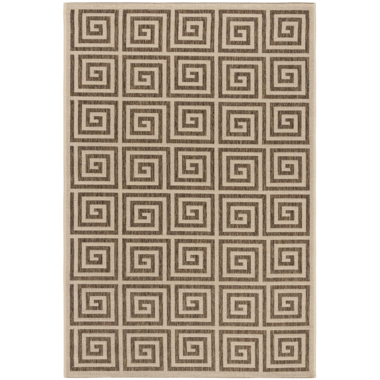 SAFAVIEH Beach House Johan Geometric Indoor/Outdoor Area Rug, Beige/Cream, 3' x 5'