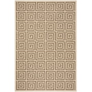 SAFAVIEH Beach House Johan Geometric Indoor/Outdoor Area Rug, Beige/Cream, 5'3" x 7'6"