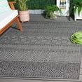 thumbnail image 1 of SAFAVIEH Beach House Jolanta Geometric Indoor/Outdoor Area Rug, Charcoal/Gray, 5'3" x 7'6", 1 of 13