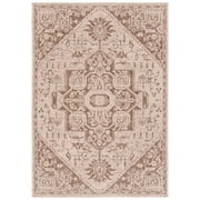 SAFAVIEH Beach House Jose Geometric Indoor/Outdoor Area Rug Beige/Cream, 5'3" x 7'6"