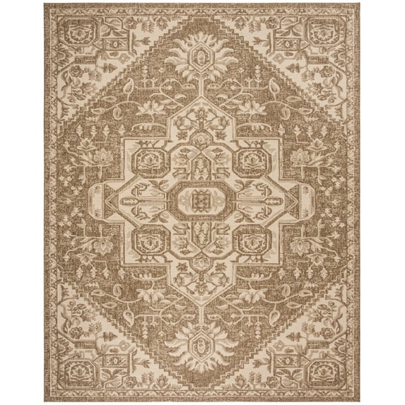 SAFAVIEH Beach House Jose Geometric Indoor/Outdoor Area Rug Cream/Beige, 8'6" x 12'