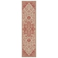 thumbnail image 1 of SAFAVIEH Beach House Jose Geometric Indoor/Outdoor Runner Rug Red/Cream, 2' x 8', 1 of 10