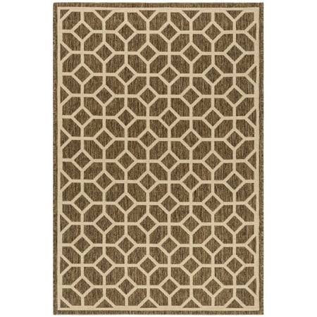 SAFAVIEH Beach House Kadri Geometric Indoor/Outdoor Area Rug, Beige/Cream, 2'2" x 4'
