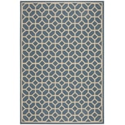 SAFAVIEH Beach House Kadri Geometric Indoor/Outdoor Area Rug, Blue/Creme, 2'2" x 4'