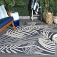 thumbnail image 1 of SAFAVIEH Beach House Kaeden Botanical Indoor/Outdoor Area Rug, Blue/Ivory, 4' x 6', 1 of 16