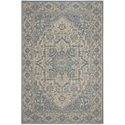 SAFAVIEH Beach House Kestrel Medallion Indoor/Outdoor Area Rug, Cream/Blue, 2'2" x 4'