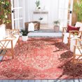 thumbnail image 1 of SAFAVIEH Beach House Kestrel Medallion Indoor/Outdoor Area Rug, Red/Creme, 8' x 8' Square, 1 of 7