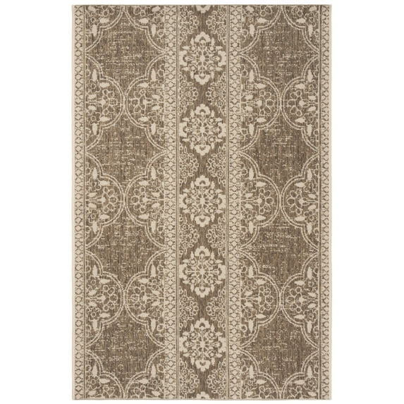 SAFAVIEH Beach House Kiaran Southwestern Indoor/Outdoor Area Rug Cream/Beige, 4' x 6'