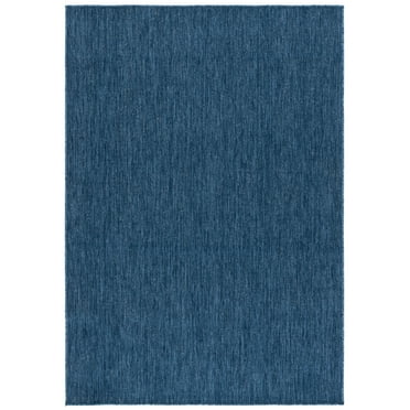 SAFAVIEH Beach House Lauressa Solid Indoor/Outdoor Area Rug, Blue, 8' x 10'