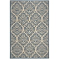 thumbnail image 1 of SAFAVIEH Beach House Lennox Damask Indoor/Outdoor Area Rug Cream/Blue, 5'3" x 7'6", 1 of 5