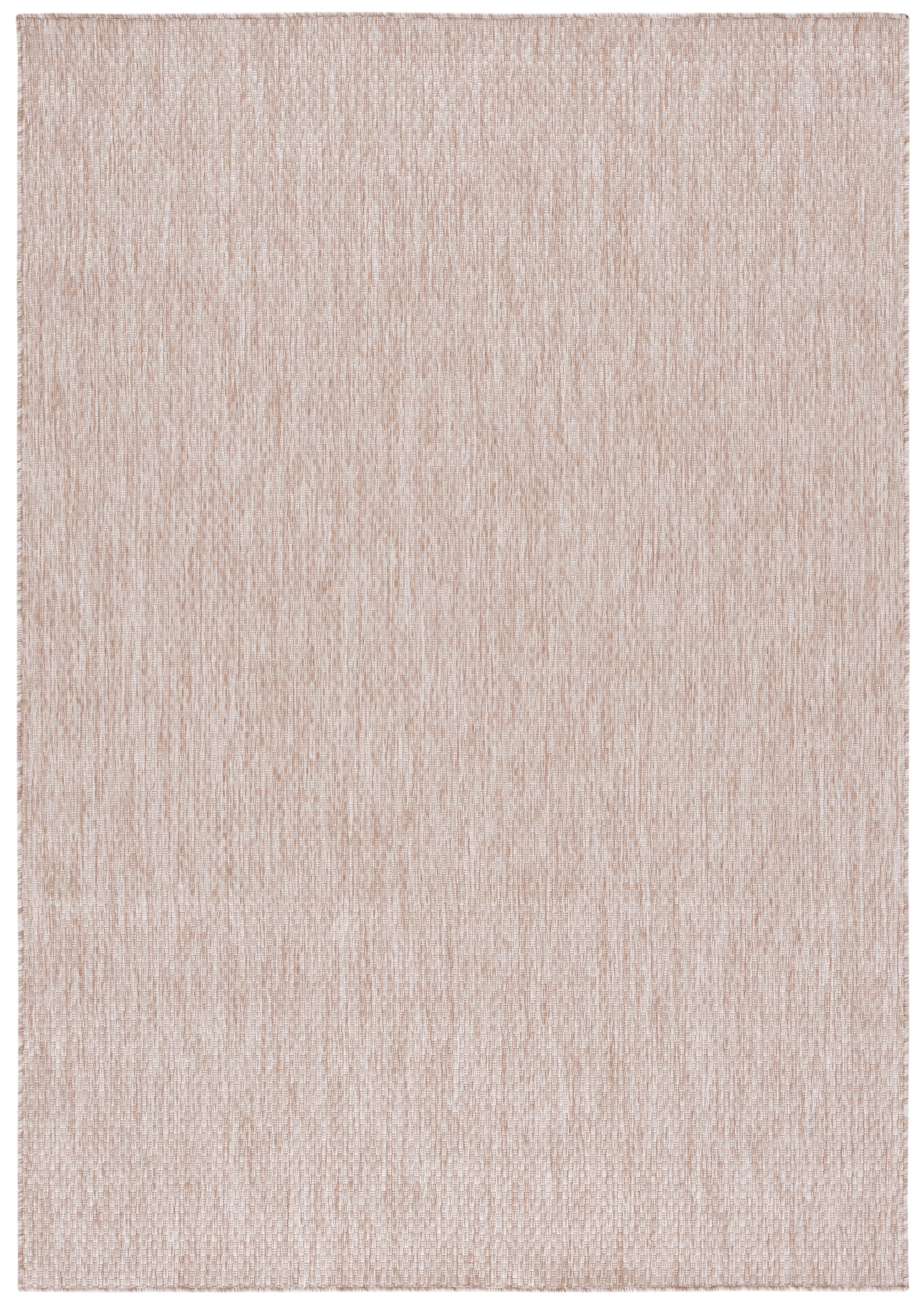 Beige Solid Stain-Resistant Indoor/Outdoor Area Rug 5'3" x 7'6"