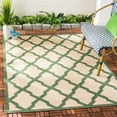 thumbnail image 1 of SAFAVIEH Beach House Loraine Trellis Indoor/Outdoor Area Rug Cream/Green, 4' x 6', 1 of 7
