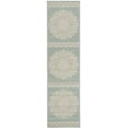 thumbnail image 1 of SAFAVIEH Beach House Lynette Medallion Indoor/Outdoor Runner Rug, Cream/Aqua, 2'2" x 12', 1 of 8
