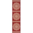 thumbnail image 1 of SAFAVIEH Beach House Lynette Medallion Indoor/Outdoor Runner Rug, Red/Creme, 2'2" x 12', 1 of 6