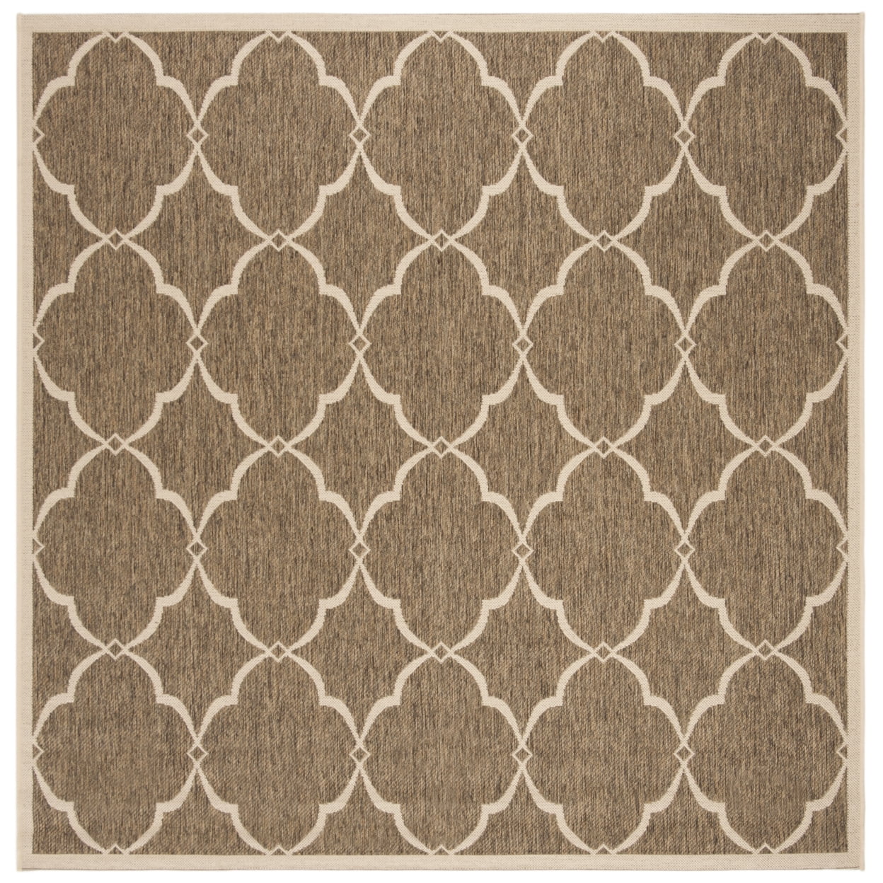 SAFAVIEH Beach House Nick Indoor/Outdoor Area Rug Beige/Cream, 6'7" x 6'7" Square
