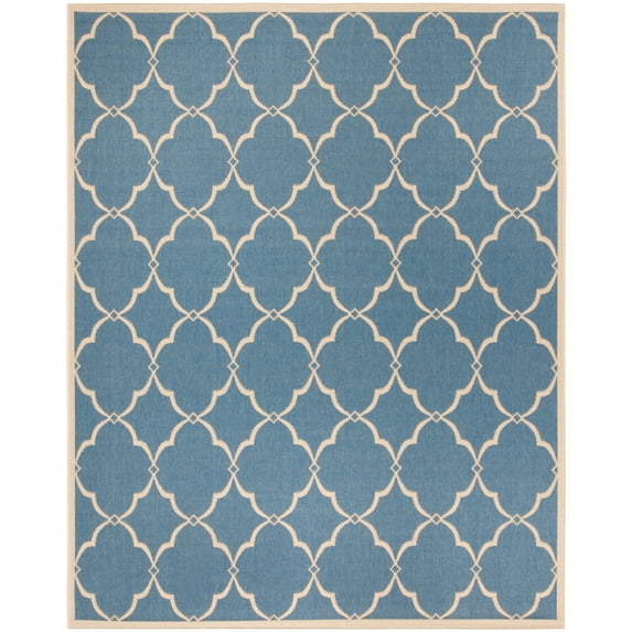 SAFAVIEH Beach House Nick Indoor/Outdoor Area Rug Blue/Cream, 8'6" x 12'