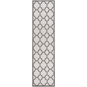 SAFAVIEH Beach House Nick Indoor/Outdoor Runner Rug Light Grey/Charcoal, 2' x 8'