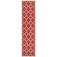 thumbnail image 1 of SAFAVIEH Beach House Nick Indoor/Outdoor Runner Rug Red/Cream, 2' x 8', 1 of 6