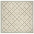 thumbnail image 1 of SAFAVIEH Beach House Nima Trellis Indoor/Outdoor Area Rug Cream/Aqua, 6'7" x 6'7" Square, 1 of 10