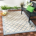 thumbnail image 1 of SAFAVIEH Beach House Nima Trellis Indoor/Outdoor Area Rug Cream/Blue, 3' x 5', 1 of 7
