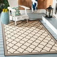 thumbnail image 1 of SAFAVIEH Beach House Nima Trellis Indoor/Outdoor Area Rug Cream/Brown, 3' x 5', 1 of 10