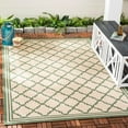 thumbnail image 1 of SAFAVIEH Beach House Nima Trellis Indoor/Outdoor Area Rug Cream/Green, 3' x 5', 1 of 7