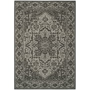 SAFAVIEH Beach House Orville Indoor/Outdoor Area Rug Light Grey/Charcoal, 5'3" x 7'6"
