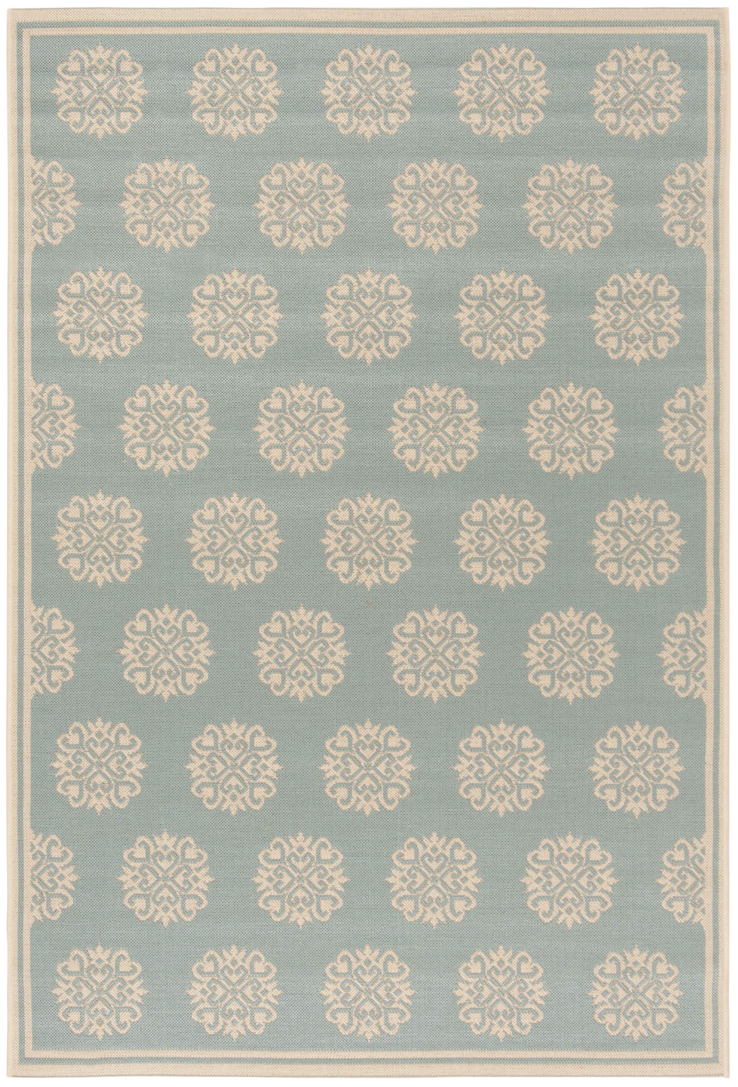 SAFAVIEH Beach House Regent Geometric Indoor/Outdoor Area Rug, Aqua ...