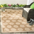 thumbnail image 1 of SAFAVIEH Beach House Regent Geometric Indoor/Outdoor Area Rug, Beige/Cream, 4' x 6' - Traditional Design, Beige & Cream, Weather Resistant, Non-Shedding & Easy Cleaning, Ideal for Patio, Entryway, Mu, 1 of 7
