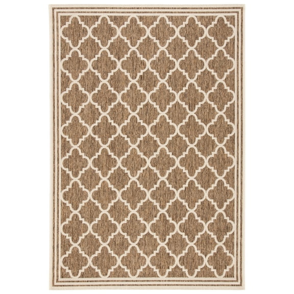 SAFAVIEH Beach House Richard Geometric Indoor/Outdoor Area Rug, Beige/Cream, 2'2" x 4'