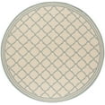 thumbnail image 1 of SAFAVIEH Beach House Richard Geometric Indoor/Outdoor Area Rug, Cream/Aqua, 4' x 4' Round, 1 of 6