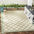 thumbnail image 1 of SAFAVIEH Beach House Richard Geometric Indoor/Outdoor Area Rug, Cream/Green, 8' x 8' Square, 1 of 9