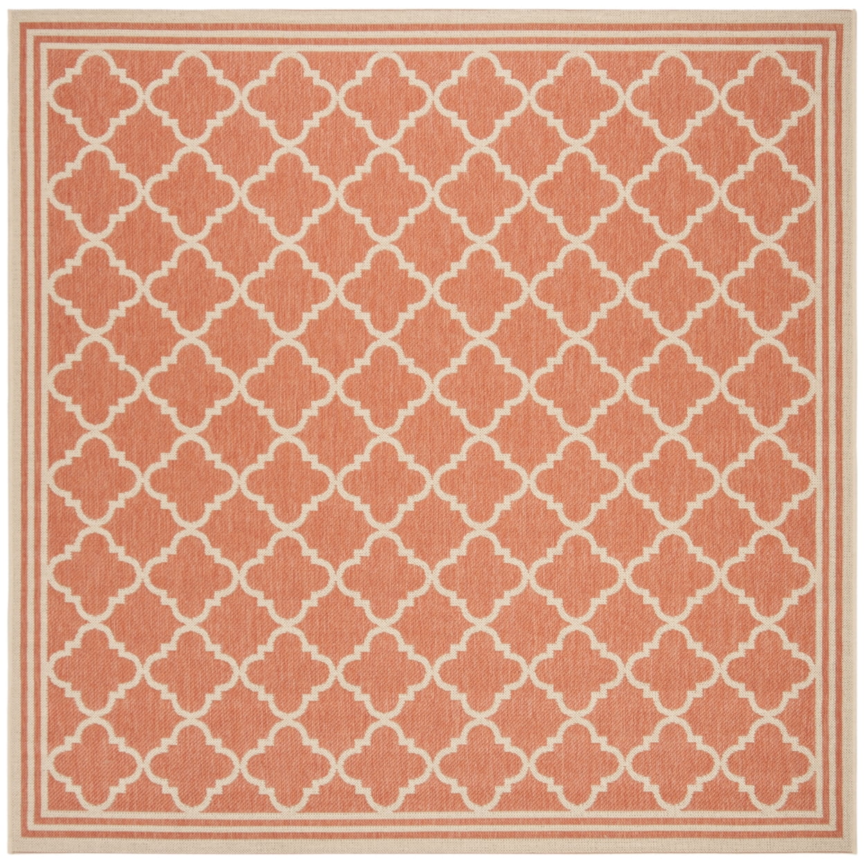 SAFAVIEH Beach House Richard Geometric Indoor/Outdoor Area Rug, Rust ...