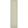 thumbnail image 1 of SAFAVIEH Beach House Richard Geometric Indoor/Outdoor Runner Rug, Cream/Green, 2'2" x 12', 1 of 8