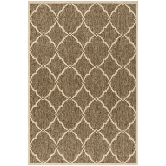 SAFAVIEH Beach House Sharla Geometric Indoor/Outdoor Area Rug, Beige/Cream, 2'2" x 4'