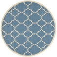 thumbnail image 1 of SAFAVIEH Beach House Sharla Geometric Indoor/Outdoor Area Rug, Blue/Creme, 4' x 4' Round, 1 of 6