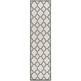 thumbnail image 1 of SAFAVIEH Beach House Sharla Geometric Indoor/Outdoor Runner Rug, Light Grey/Charcoal, 2'2" x 12', 1 of 10