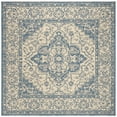 thumbnail image 1 of SAFAVIEH Beach House Stanice Medallion Indoor/Outdoor Area Rug, Cream/Blue, 6'7" x 6'7" Square, 1 of 10