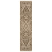 SAFAVIEH Beach House Stanice Medallion Indoor/Outdoor Runner Rug, Beige/Cream, 2'2" x 10'
