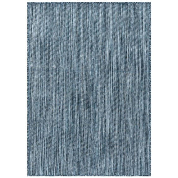SAFAVIEH Beach House Tayler Solid Indoor/Outdoor Area Rug, Blue, 3' x 5'