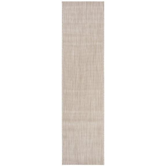 SAFAVIEH Beach House Tayler Solid Indoor/Outdoor Runner Rug, Beige, 2'2" x 6'