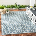 thumbnail image 1 of SAFAVIEH Beach House Theo Geometric Indoor/Outdoor Area Rug Blue/Cream, 8'6" x 12', 1 of 7