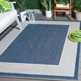 thumbnail image 1 of SAFAVIEH Beach House Wasif Bordered Indoor/Outdoor Area Rug, Blue/Ivory, 9' x 12', 1 of 16