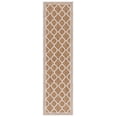 thumbnail image 1 of SAFAVIEH Beach House Wendy Geometric Indoor/Outdoor Runner Rug, Brown/Ivory, 2'2" x 8', 1 of 12